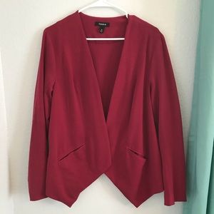 Deep cranberry color blazer